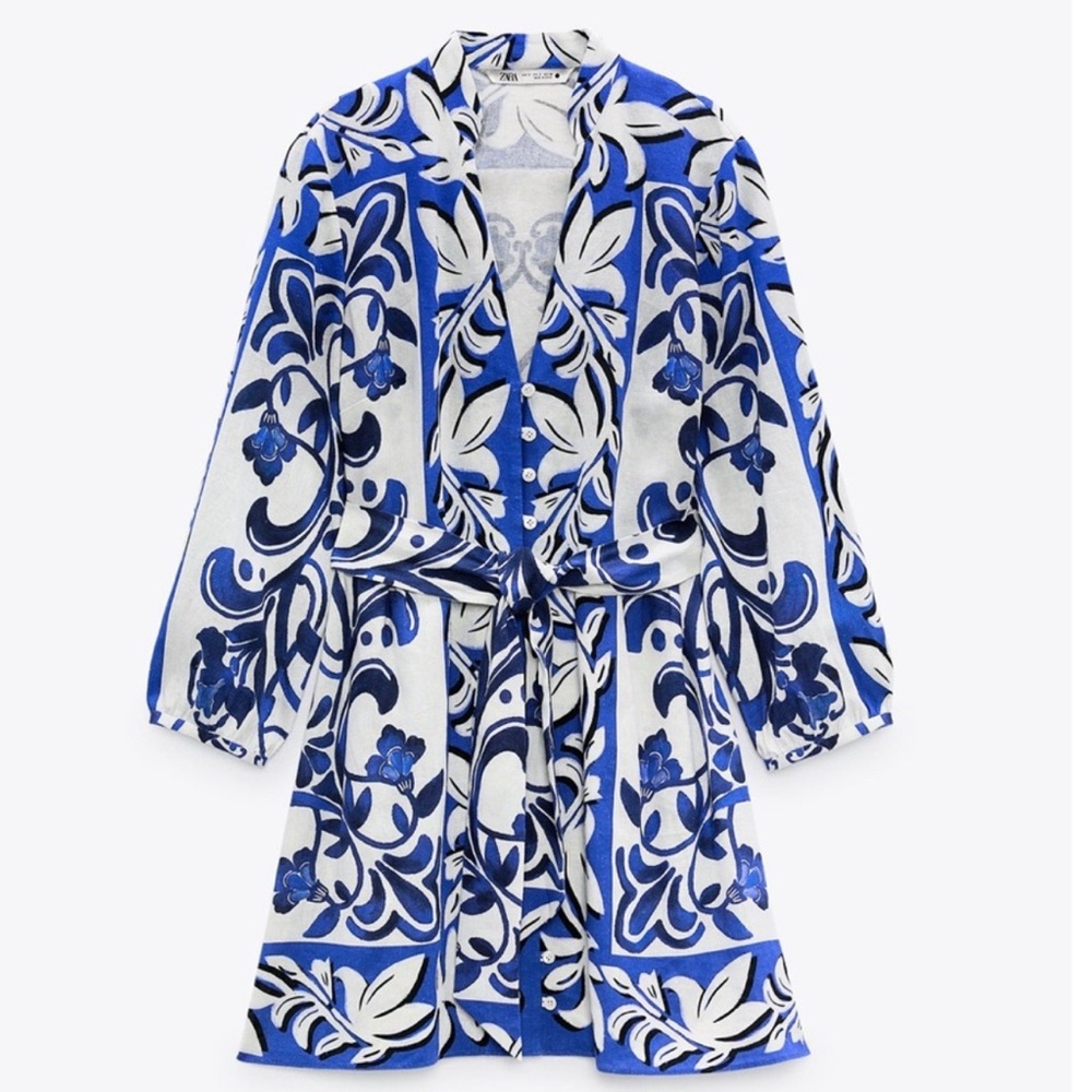 Zara New With Tags Linen dress